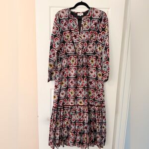 Olivia James Stylish Patterned Midi Dress